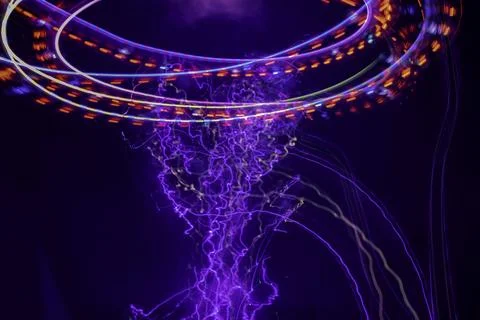 Abstract Purple Light And Lines Stock Illustration