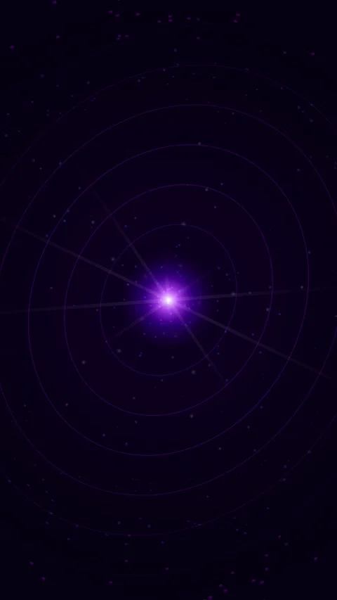 Abstract Purple Light Flare with Concentric Circles in Dark Space Stock Footage 346197504