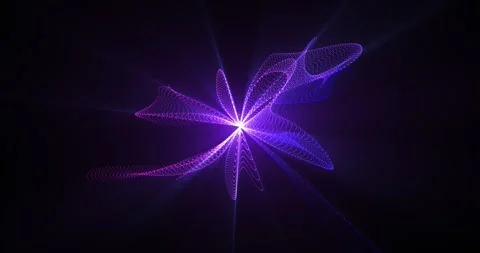 Abstract purple light formation of glowing particles creating dynamic swirlin Stock Footage 321770177