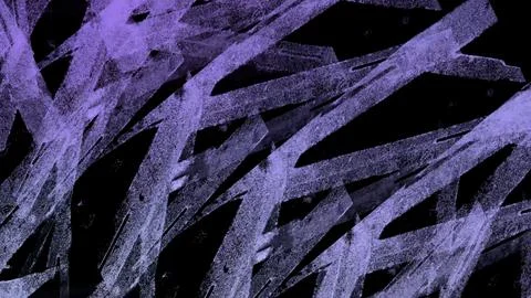 Abstract purple light trails in motion blur effect. Dynamic digital art Stock Illustration