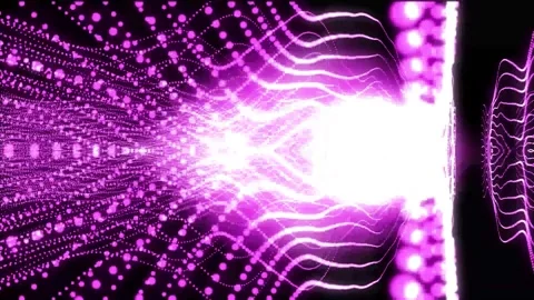 Abstract Purple Light Waves: Digital Art Stock Footage 303883910