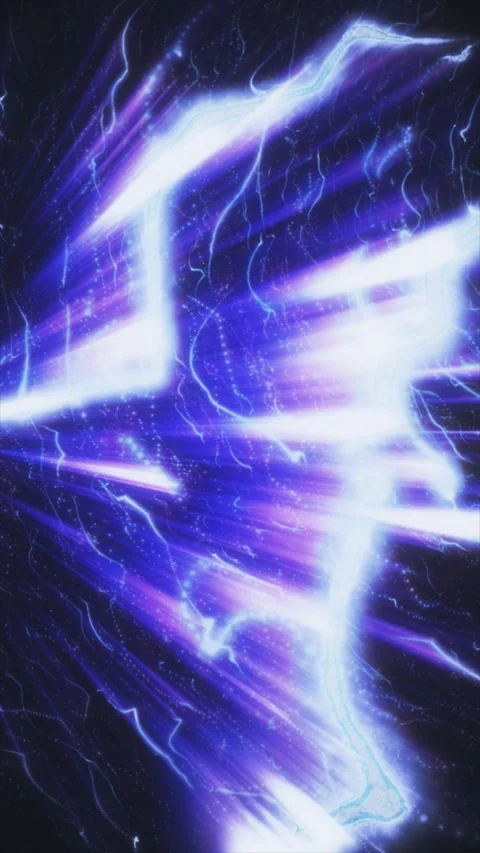 Abstract purple lightning plasma and electrical energy Stock Footage 340457117