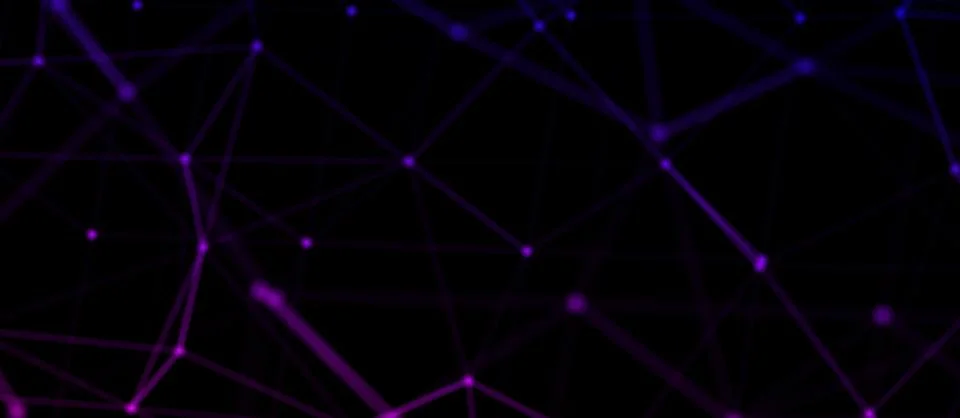 Abstract purple lilac tech network. Abstract dots and lines texture background 스톡 일러스트