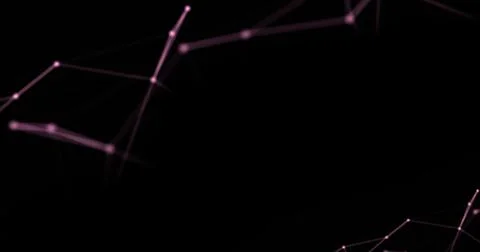 Abstract purple lilac tech network. Abstract dots and lines texture background Illustrazione stock