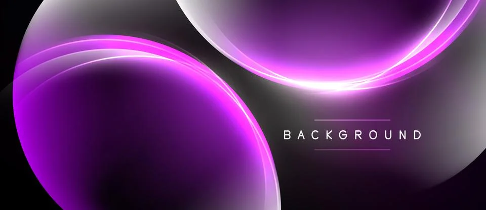 Abstract purple lines create flowing shapes over dark background. Modern de.. Ilustração Stock