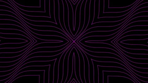 Abstract Purple Lines Forming a Psychedelic Swirl Pattern on a Black Background Video stock 329952290