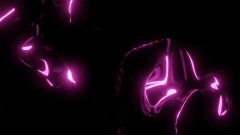 Abstract Purple Liquid Fluid, 4K 60FPS Motion Background Video, Neon Glowing Stock Footage 232387901