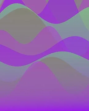 Abstract Purple Liquid Wave Background with Smooth Translucent Layers and M.. Stock Illustration
