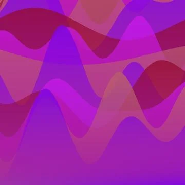 Abstract purple liquid wave background with overlapping fluid magenta and v.. Illustrazione stock