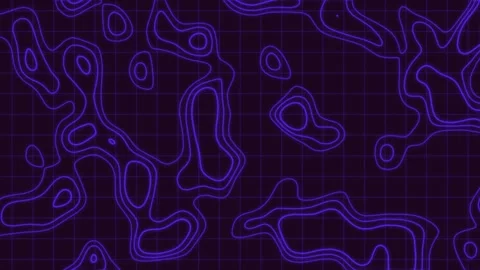 Abstract purple map topographic background, loop seamless pattern for geography Video stock 300465201