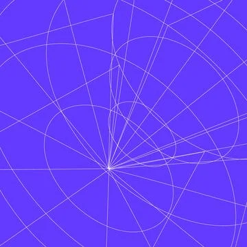Abstract purple mathematical background featuring fine white curved lines, .. 스톡 일러스트