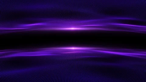 Abstract purple mirrored waves dark blue background, soft purple light rays.. Stock Footage 339510661