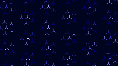 Abstract purple molecular pattern animation on dark blue science background Stock-Footage 333782824