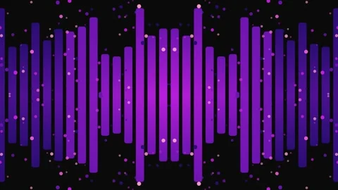 Abstract Purple Neon Audio Equalizer with Floating Particles Vidéo 333695802