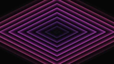 Abstract purple neon diamond pattern pulse animation on black background dy.. Video stock 341679441