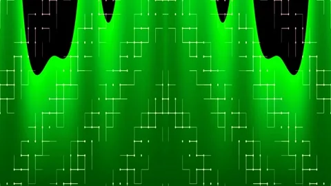 Abstract purple neon equalizer background with glowing futuristic wave patter Stock Footage 339773581