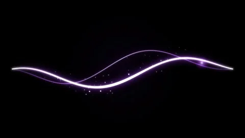 Abstract purple neon glowing wave lines moving on black background in dynam.. Video stock 344823658