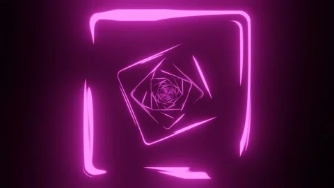 Abstract purple neon lights square hi-tech motion background. Stock Footage 163368812