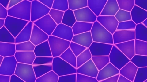 Abstract Purple Neon Polygonal Cellular Background Loop Video stock 340272204
