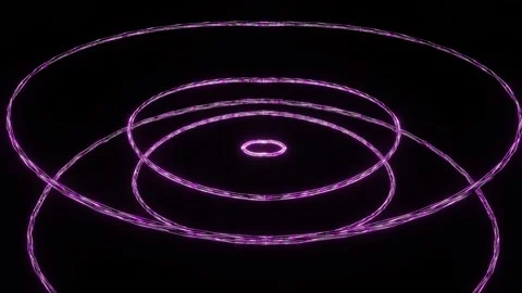 Abstract Purple Neon Shapes Loop 3D Animation Background 4K Stock Footage 211347548