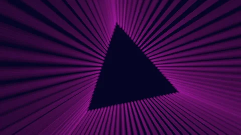 Abstract purple neon tunnel with triangular opening, futuristic 3D background Vídeos de archivo 333188398