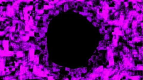 Abstract Purple Noise Texture with Circular Holes in Cinematic Motion Stock Footage 342517137