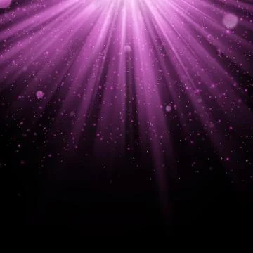 Abstract purple overlay effect. Shimmering object with rays background. Glow 스톡 일러스트