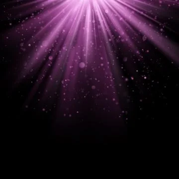 Abstract purple overlay effect. Shimmering object with rays background. Glow 스톡 일러스트