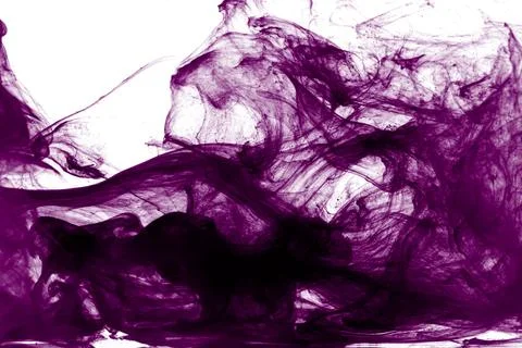 Abstract purple paint splash splash cloud isolated on white background. 库存插图