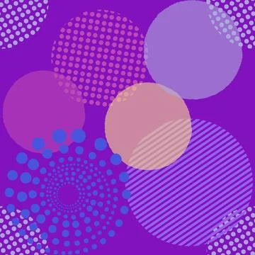 Abstract purple pantone seamless pattern, circle round shape shiny sphere b.. Stock Illustration