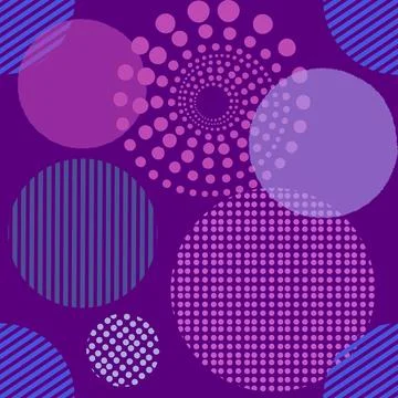 Abstract purple pantone seamless pattern, circle round shape shiny sphere b.. Stock Illustration