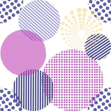 Abstract purple pantone seamless pattern, circle round shape shiny sphere b.. Stock Illustration