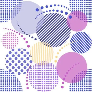 Abstract purple pantone seamless pattern, circle round shape shiny sphere b.. Stock Illustration