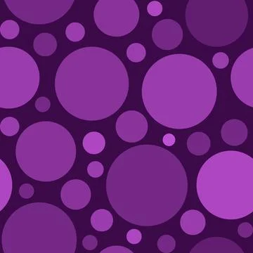 Abstract purple pantone vector seamless pattern, circle round shape shiny sph Stock Illustration