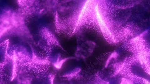 Abstract purple particle waves flowing through a dark cosmic space Stock Footage 345512271