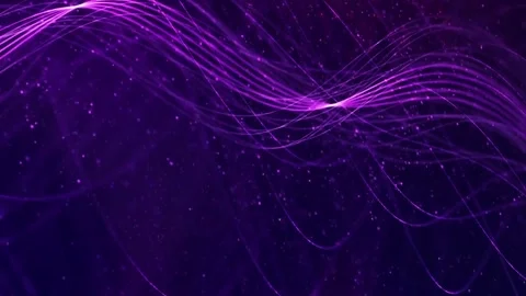 Abstract Purple Particles And Lines Are Moving And Glowing Stock Footage 201545418