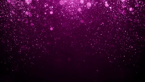 Abstract purple particles with bokeh light effect falling on dark background Stock Footage 327593276