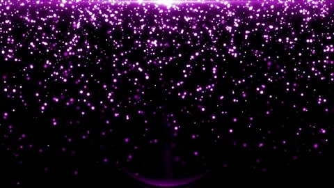 Abstract purple particles falling down on black background Stock-Footage 336112698