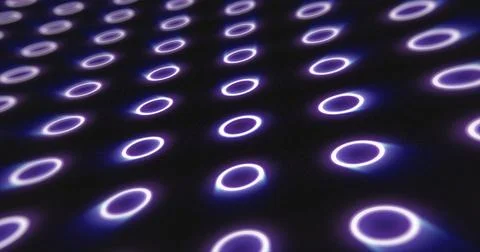 Abstract purple pattern of glowing geometric circles loop futuristic hi-tec.. Stock Illustration
