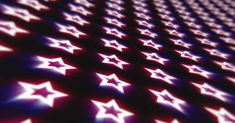 Abstract purple pattern of glowing geometric stars futuristic hi-tech black b Illustrazione stock