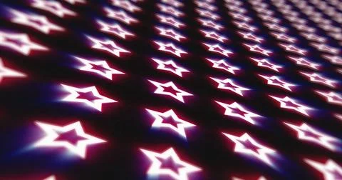 Abstract purple pattern of glowing geometric stars futuristic hi-tech black.. Stock Photos