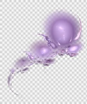 Abstract purple pattern of rounded elements, flower branch, isolated element 스톡 일러스트