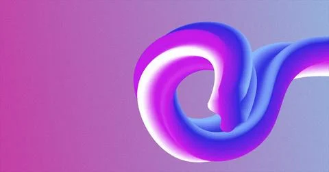 Abstract purple pink gradient 3D caramel candy curved line bubblegum abstra.. Stock Illustration
