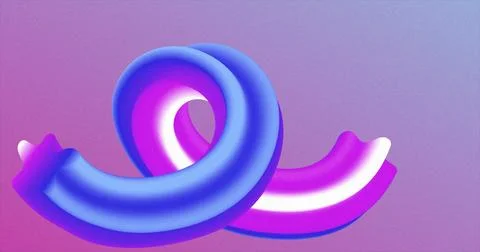 Abstract purple pink gradient 3D caramel candy curved line bubblegum abstra.. Stock Illustration