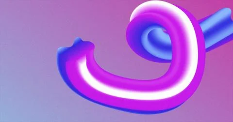 Abstract purple pink gradient 3D caramel candy curved line bubblegum abstra.. Stock Illustration
