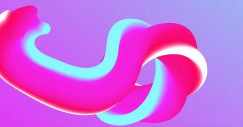 Abstract purple pink gradient 3D caramel candy curved line bubblegum abstra.. Stock Illustration