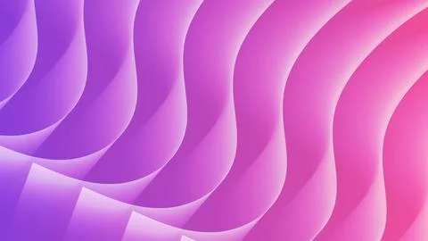 Abstract Purple Pink Gradient Wave Background with Flowing Curved Layers. Stock Illustration