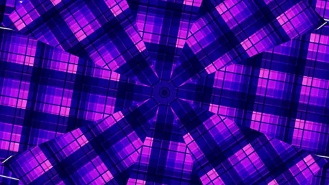 Abstract Purple Plaid Kaleidoscope Pattern Stock Footage 334863393