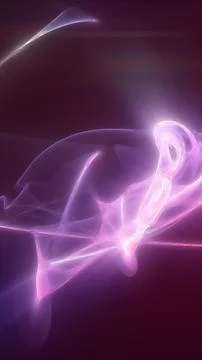 Abstract purple plasma flow with translucent glowing shapes, soft light wav.. Stock Illustration