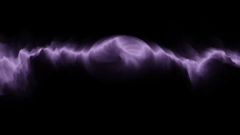 Abstract purple plasma wave flowing on black background, energy motion footage Vídeos de archivo 333189128